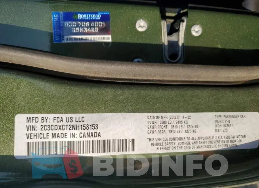 2C3CDXCT2NH158153 Photo# 12