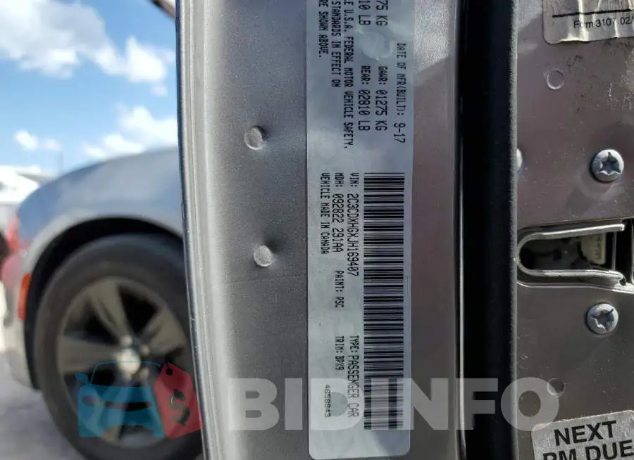 2C3CDXHGXJH169407 Photo# 12