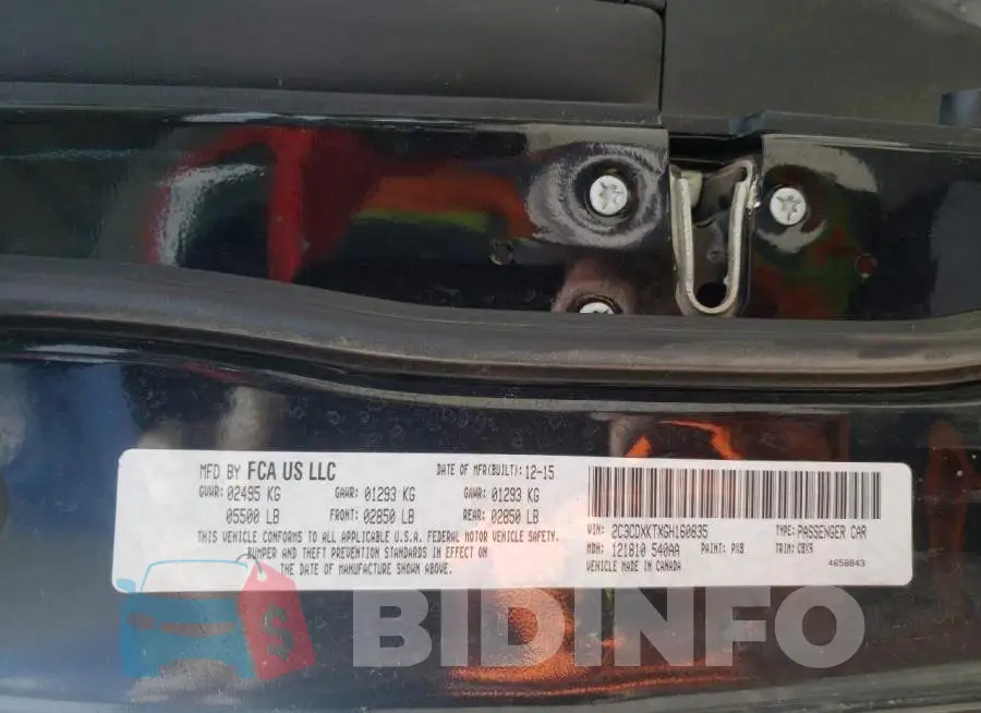 2C3CDXKTXGH160835 Photo# 12
