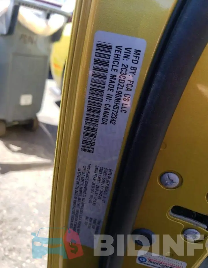 2C3CDZL96MH572342 Photo# 12