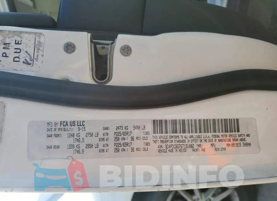 3C4PDCBG7GT131082 Photo# 13