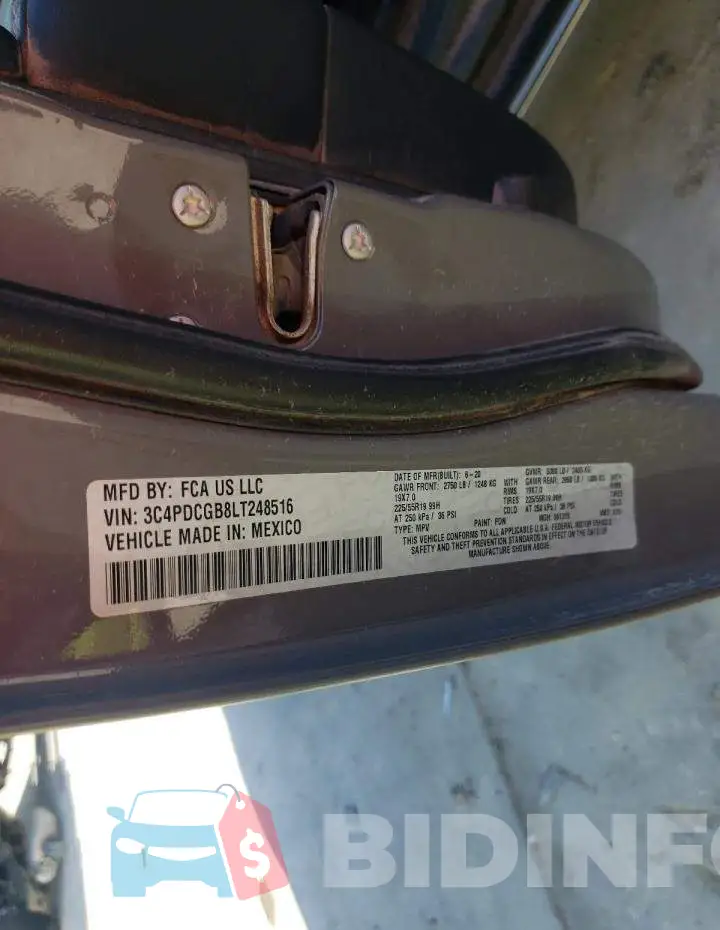 3C4PDCGB8LT248516 Photo# 12
