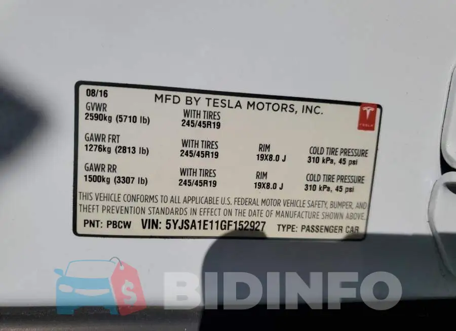 5YJSA1E11GF152927 Photo# 12