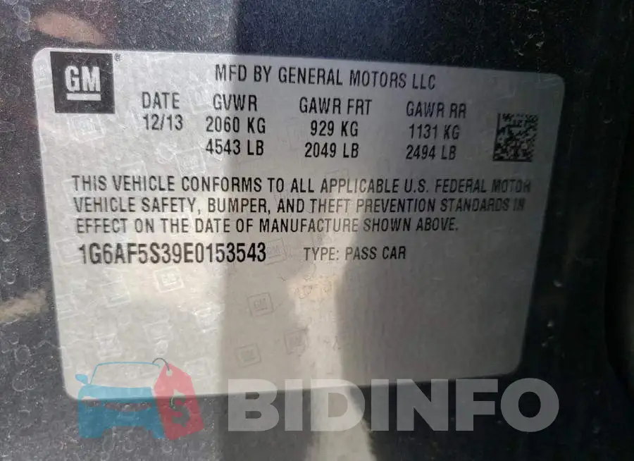 1G6AF5S39E0153543 Photo# 13