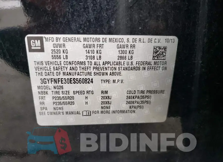 3GYFNFE30ES560824 Photo# 14