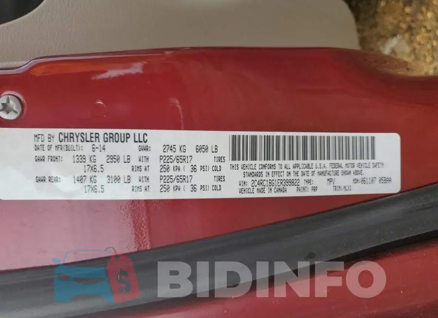 2C4RC1BG1ER399822 Photo# 13