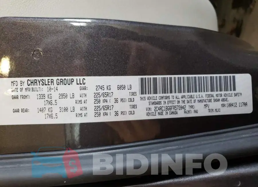 2C4RC1BG6FR572042 Photo# 13