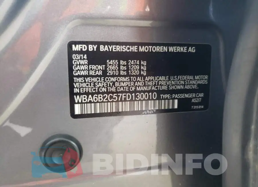 WBA6B2C57FD130010 Photo# 12