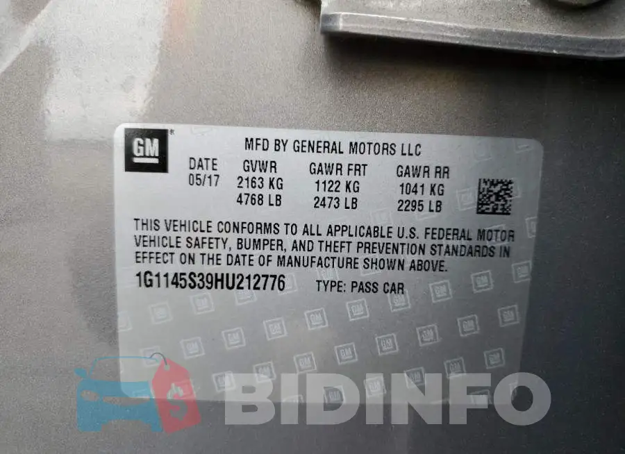 1G1145S39HU212776 Photo# 13