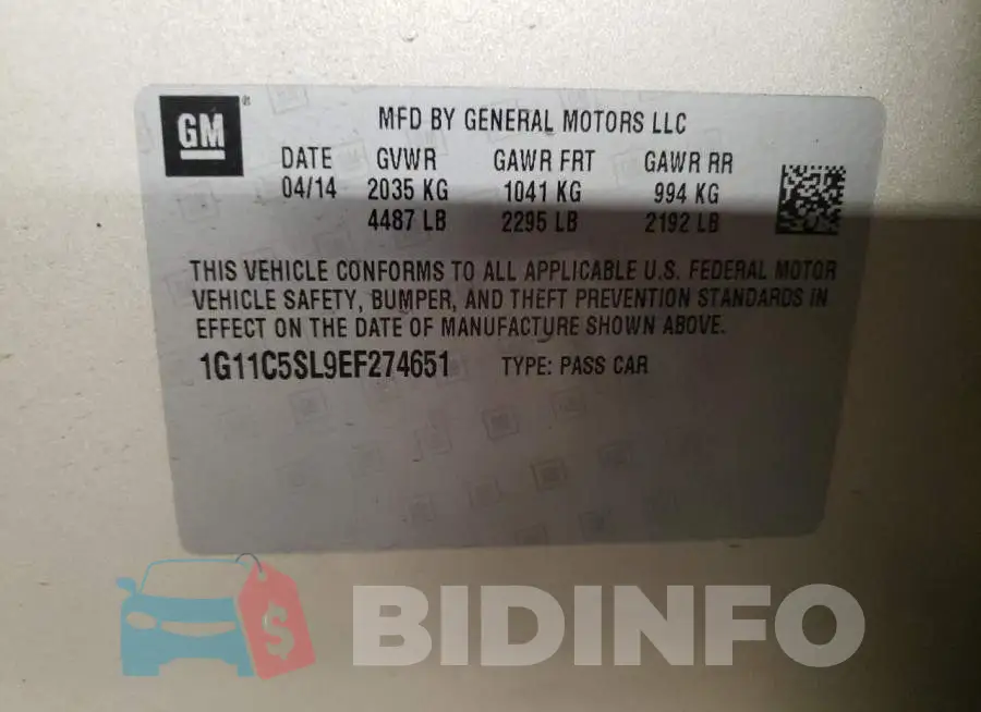 1G11C5SL9EF274651 Photo# 12