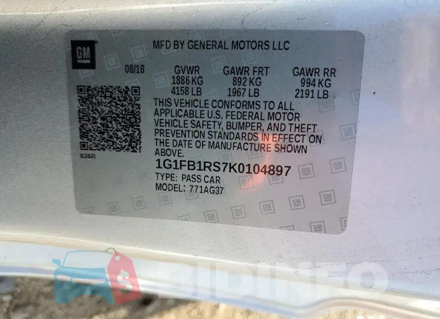 1G1FB1RS7K0104897 Photo# 12