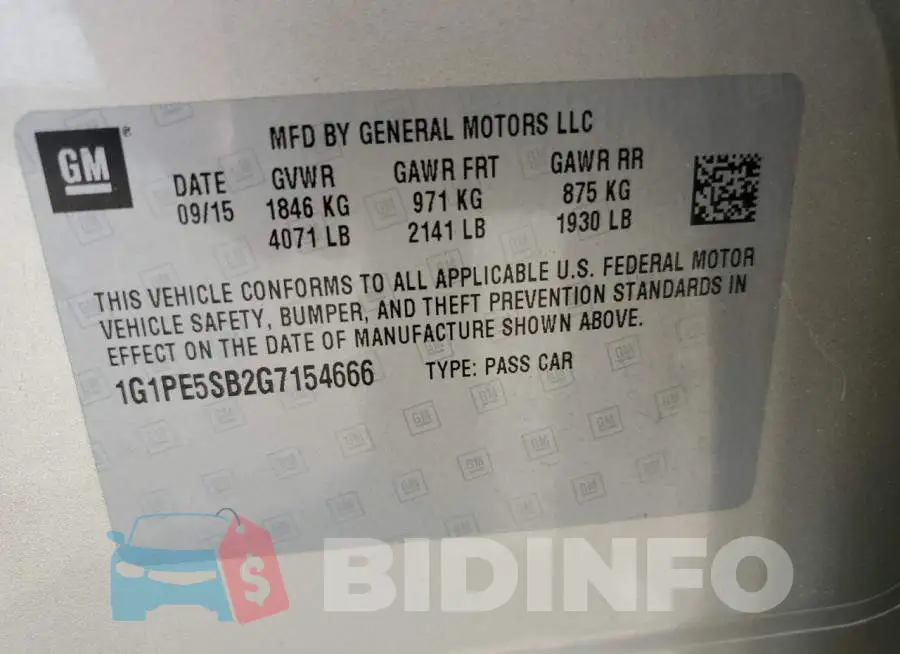 1G1PE5SB2G7154666 Photo# 12