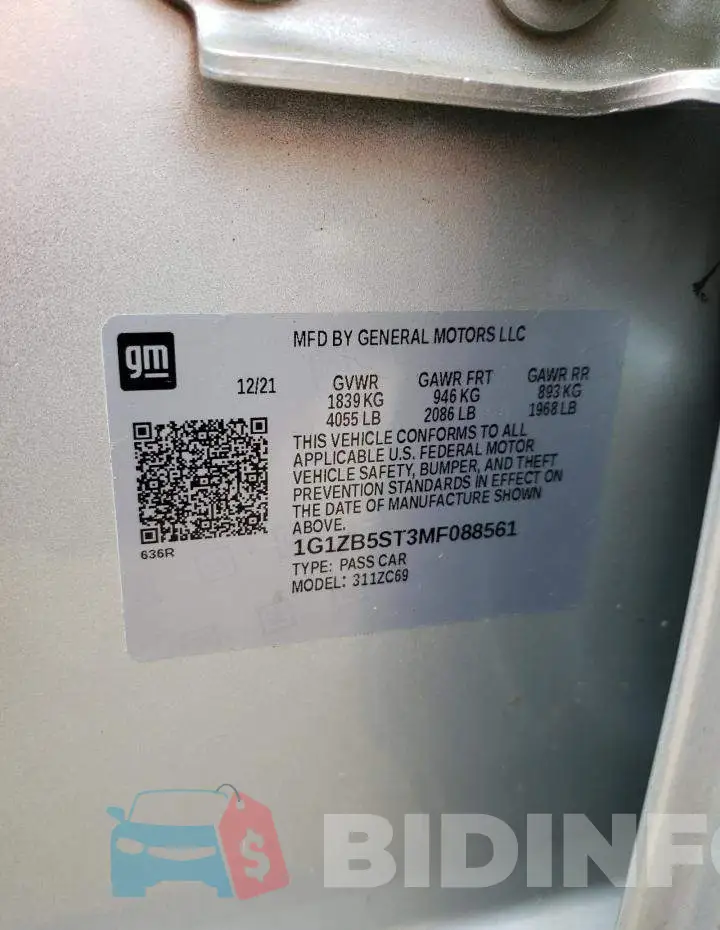1G1ZB5ST3MF088561 Photo# 13