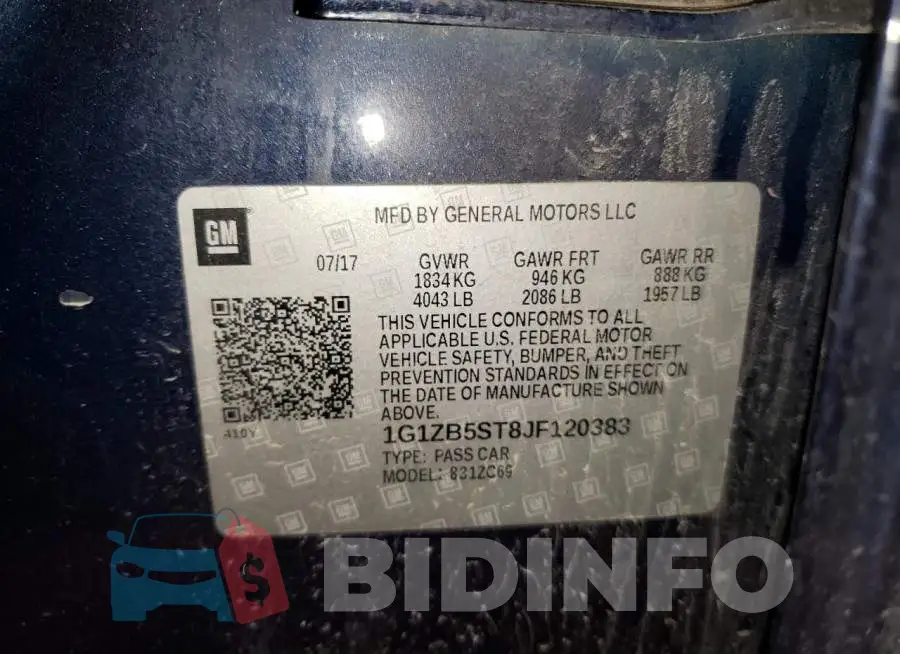 1G1ZB5ST8JF120383 Photo# 12