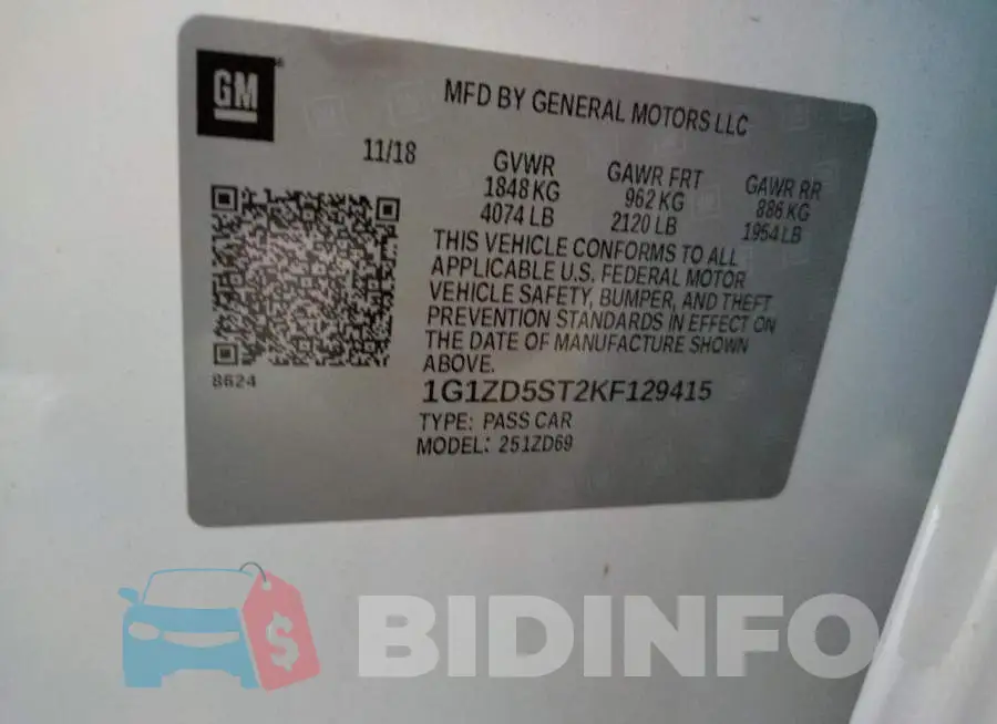 1G1ZD5ST2KF129415 Photo# 10