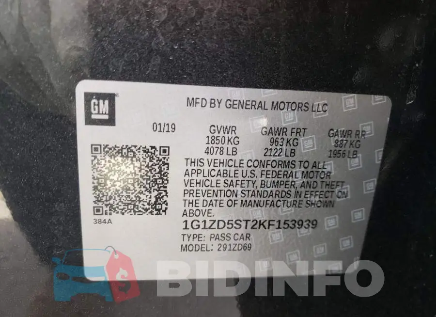 1G1ZD5ST2KF153939 Photo# 13