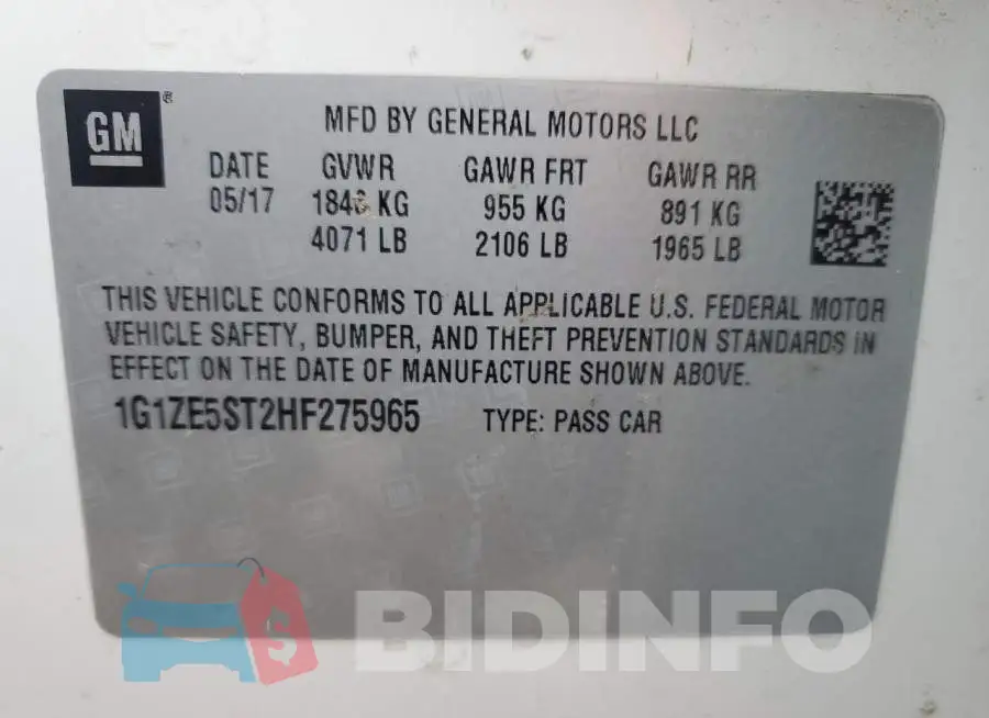 1G1ZE5ST2HF275965 Photo# 12