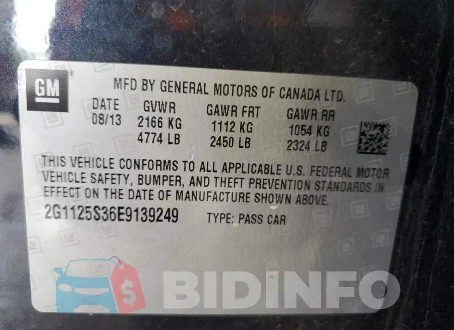 2G1125S36E9139249 Photo# 12