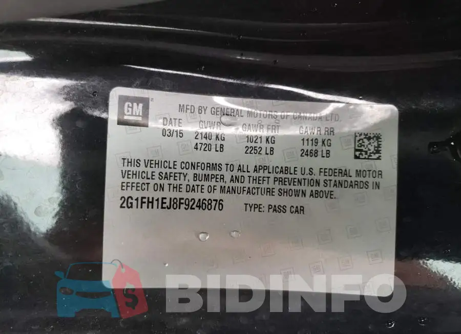 2G1FH1EJ8F9246876 Photo# 12