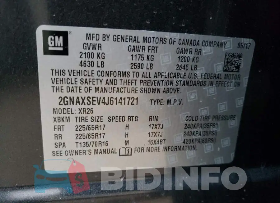 2GNAXSEV4J6141721 Photo# 13