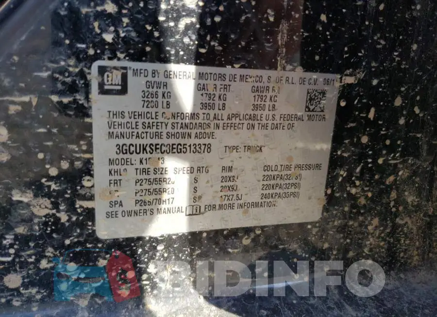 3GCUKSEC8EG513378 Photo# 12