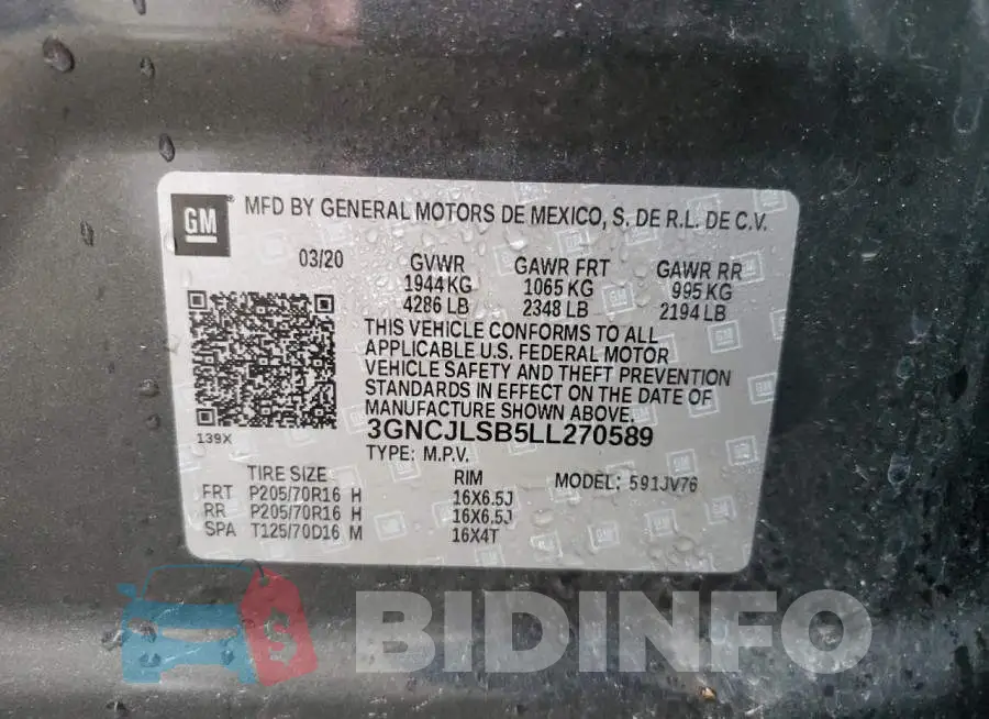 3GNCJLSB5LL270589 Photo# 12
