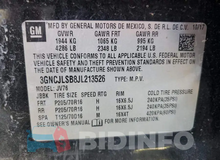 3GNCJLSB8JL213526 Photo# 13