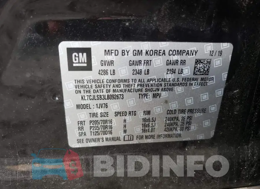 KL7CJLSB3LB092673 Photo# 10