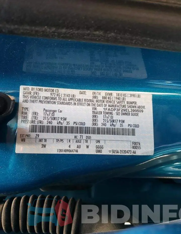 1FADP3F29EL399509 Photo# 12