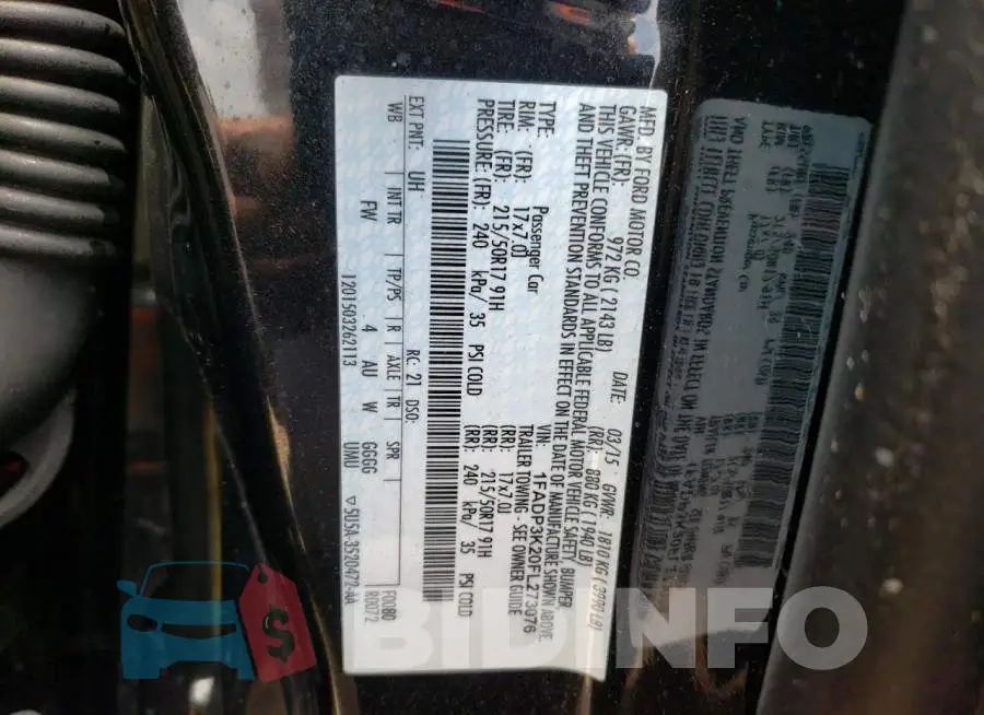 1FADP3K20FL273076 Photo# 12