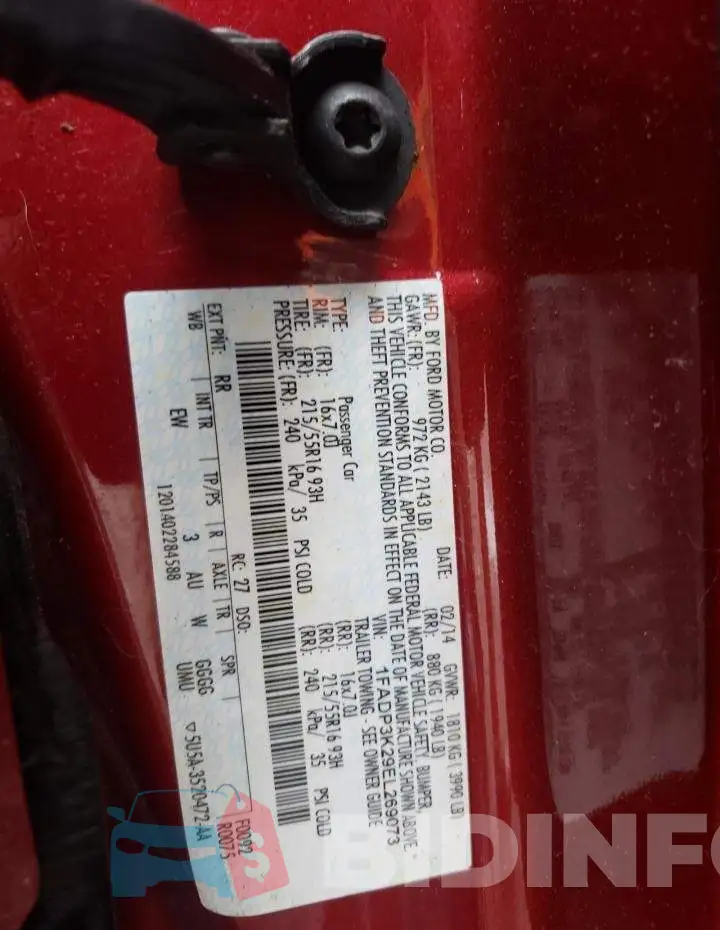 1FADP3K29EL269073 Photo# 12