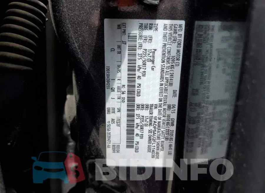 1FADP5AU2FL114039 Photo# 12
