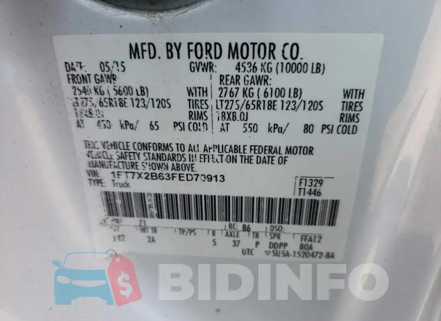 1FT7X2B63FED70913 Photo# 12