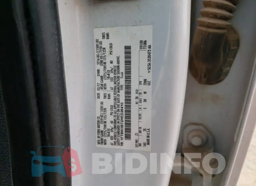 1FT8W3BT2HED26410 Photo# 12