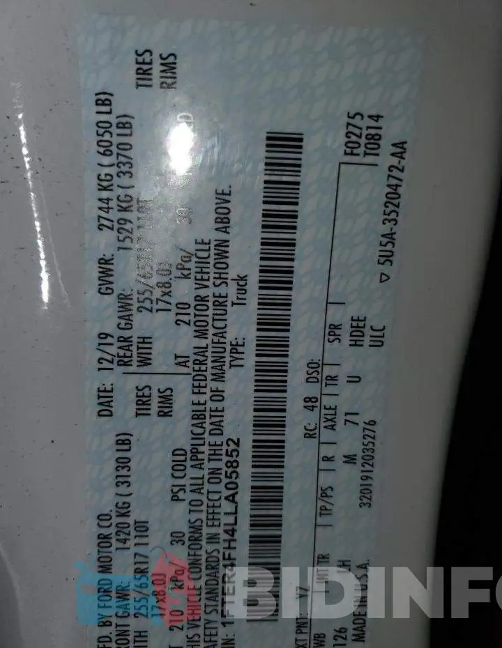 1FTER4FH4LLA05852 Photo# 12