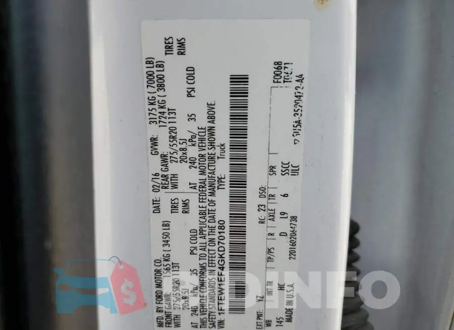 1FTEW1EF4GKD70180 Photo# 12