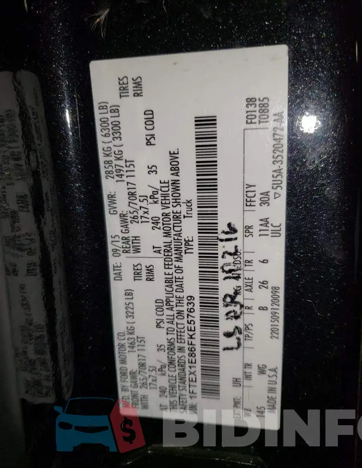 1FTEX1E86FKE57639 Photo# 12