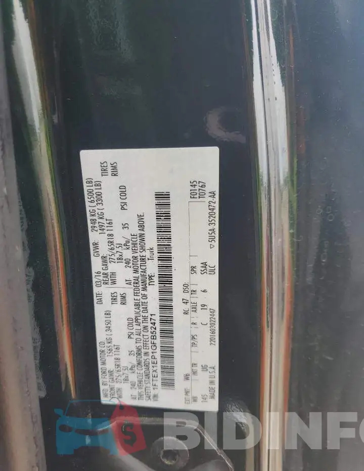1FTEX1EP1GFB52471 Photo# 13