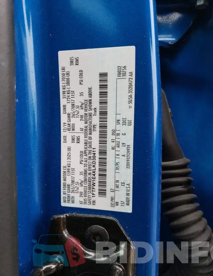 1FTFW1E4XLKD30411 Photo# 12