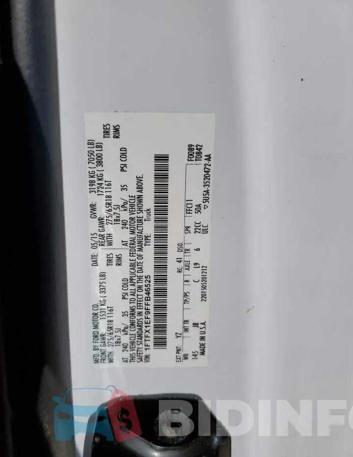1FTFX1EF9FFB46525 Photo# 12