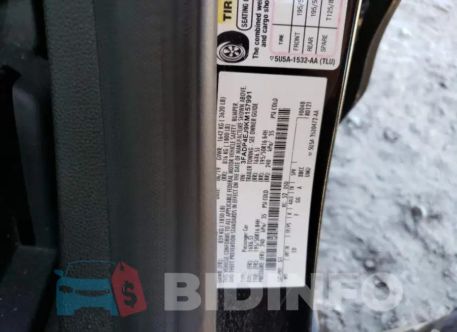 3FADP4EJ9KM157991 Photo# 12