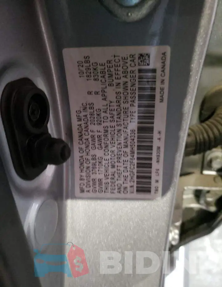 2HGFC2F64MH504336 Photo# 12