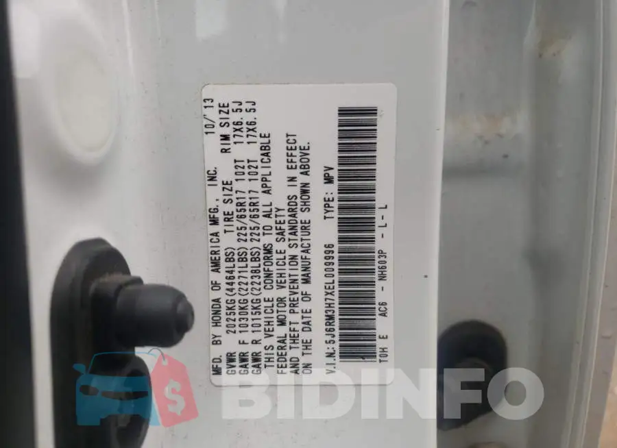 5J6RM3H7XEL009996 Photo# 13