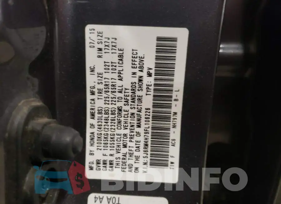 5J6RM4H79FL106226 Photo# 13