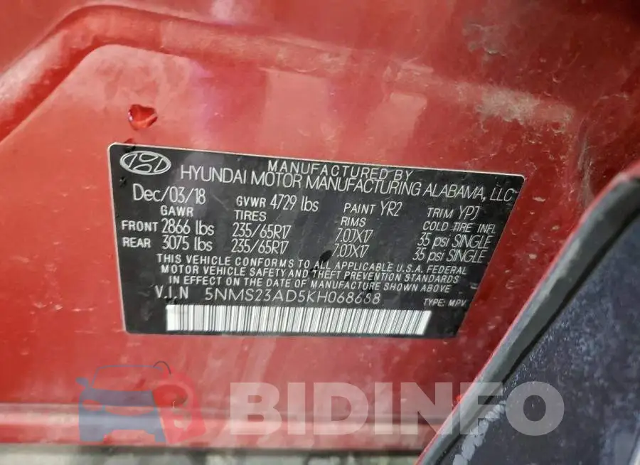 5NMS23AD5KH068688 Photo# 13