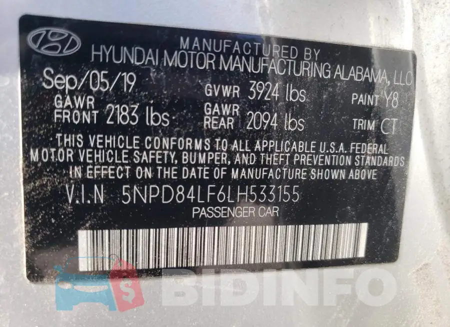 5NPD84LF6LH533155 Photo# 13