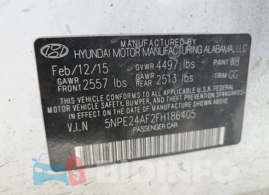 5NPE24AF2FH186405 Photo# 12