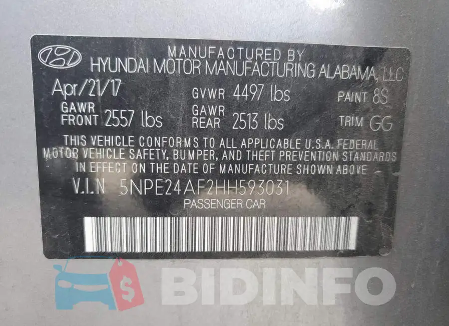 5NPE24AF2HH593031 Photo# 13