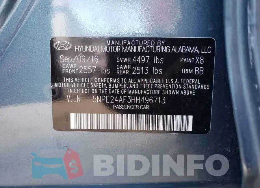 5NPE24AF3HH496713 Photo# 12