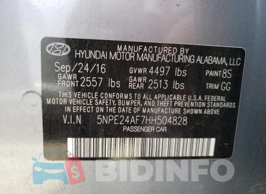 5NPE24AF7HH504828 Photo# 10